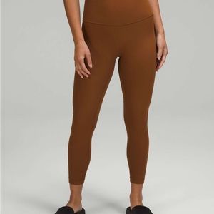 Lululemon ribbed align leggings in Roasted Brown size 4